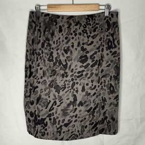 COPY - Ann Taylor silk animal print skirt